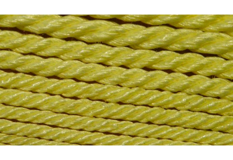 Polypropylene twisted split-film cords, ropes, twines